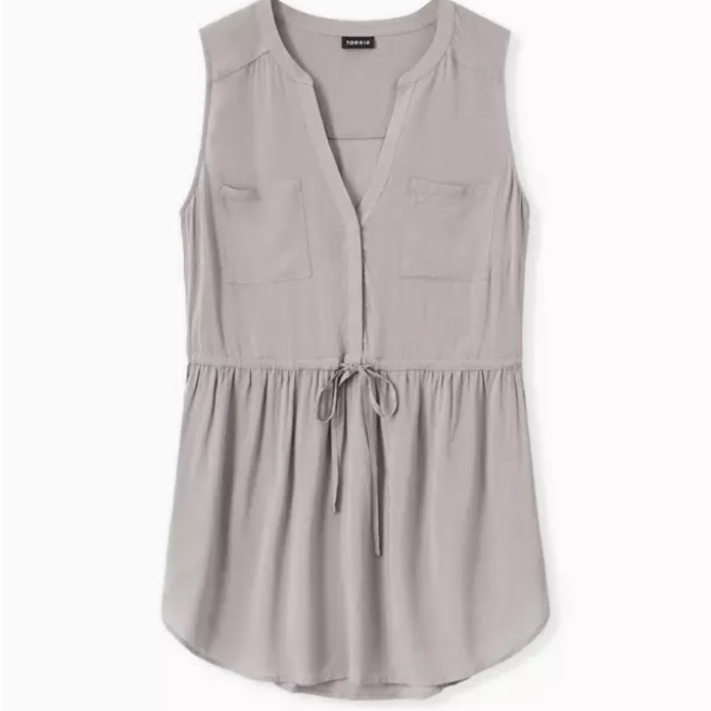 Gray Sleeveless Women's Top